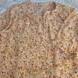 Rose & Olive Vibrant Floral Blouse